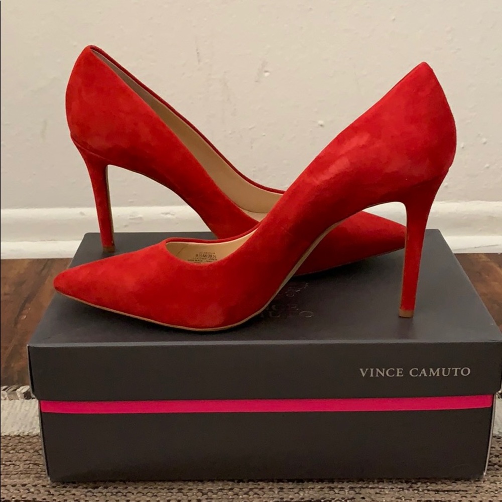 Vince Camuto red pumps